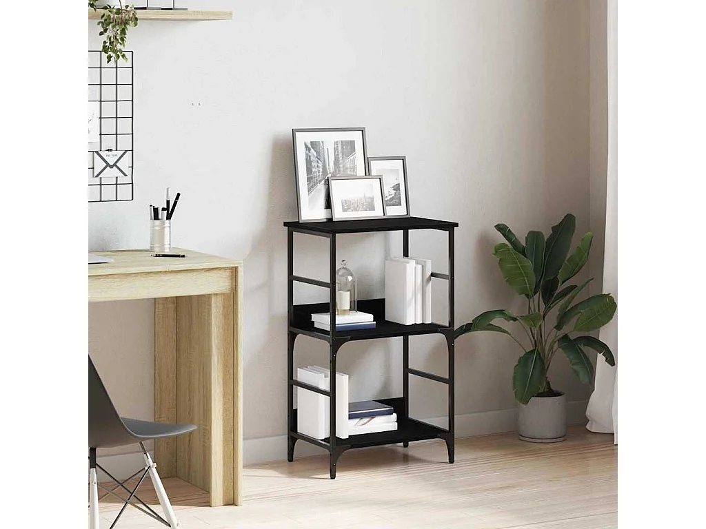 Bibliothèque Chêne noir 50x33x188.5cm Bois D'ingénierie