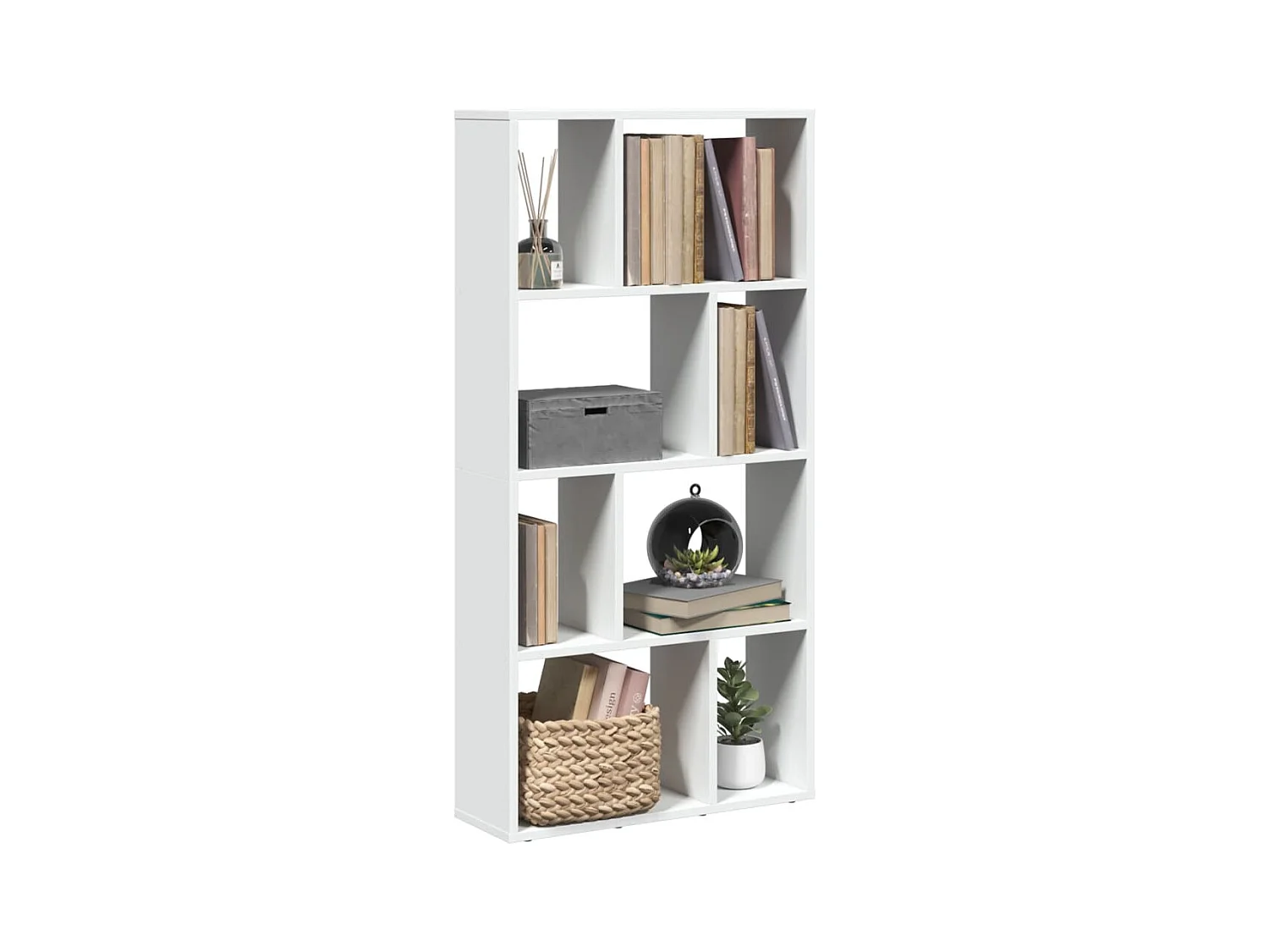 Bibliothèque blanc 60x20x120 cm bois d'ingénierie