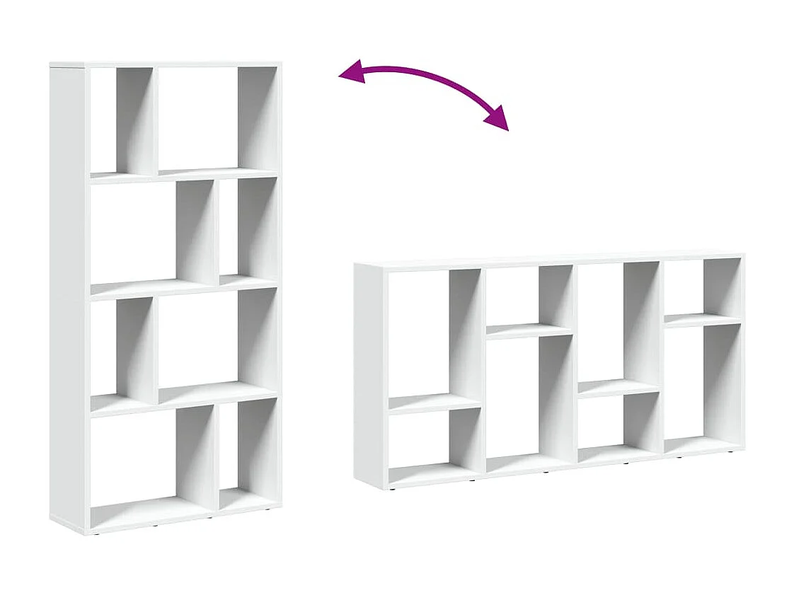 Bibliothèque blanc 60x20x120 cm bois d'ingénierie