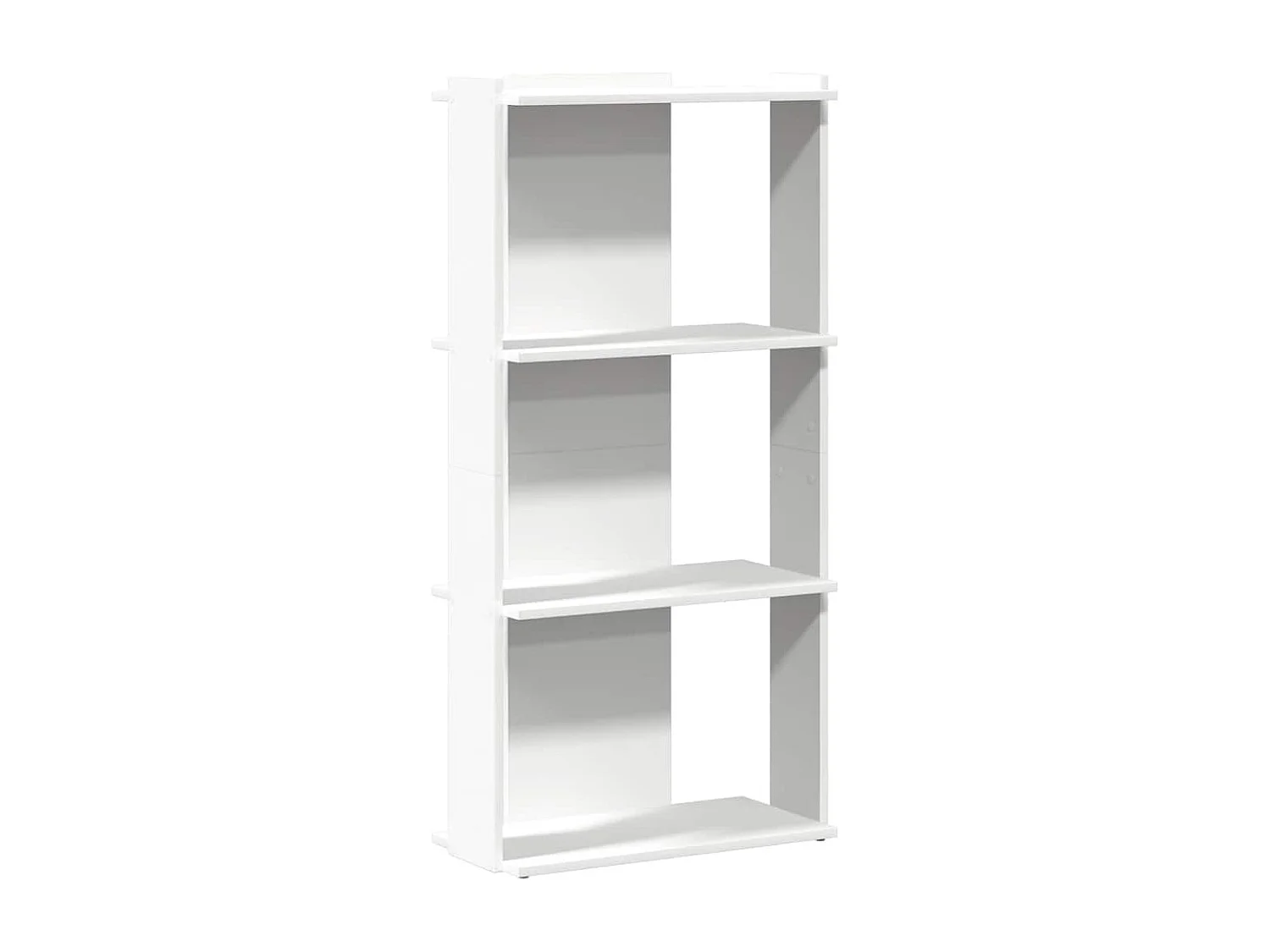 Bibliothèque à 3 niveaux blanc 60x30x120 cm bois d'ingénierie