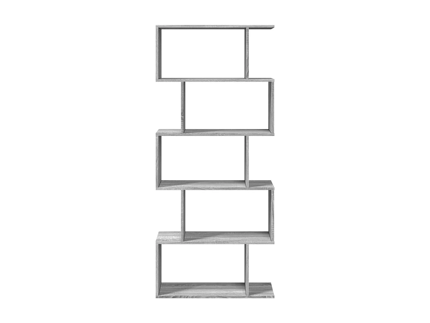 Bibliothèque séparatrice de pièce 5 niveaux sonoma gris 70x24x161 cm