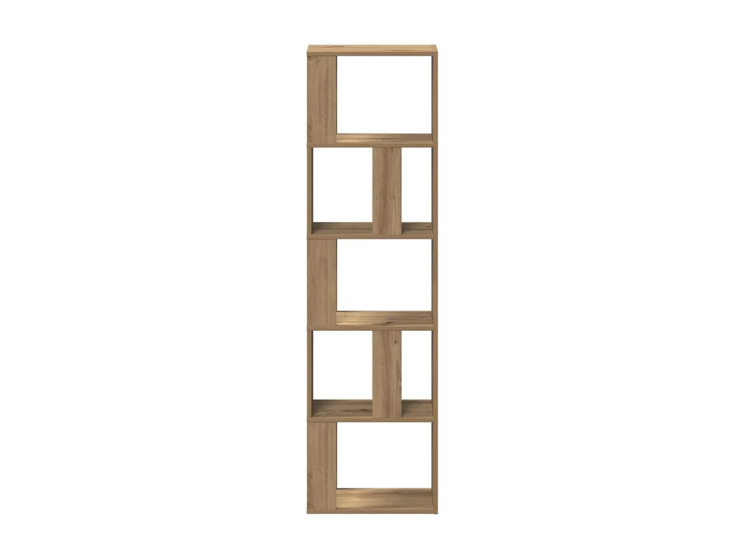 Bibliothèque chêne artisanal 45x24x159 cm bois d'ingénierie