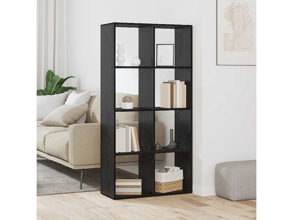 Bibliothèque Chêne noir 69.5 x 29 x 137.5 cm Bois d'ingénierie