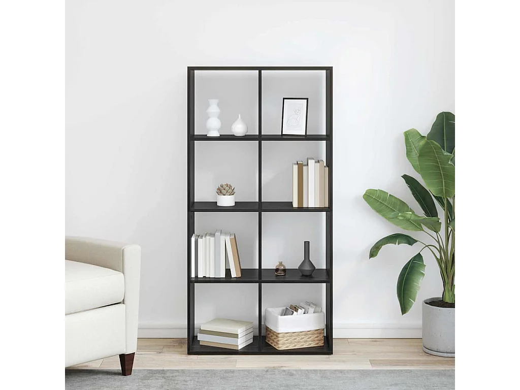 Bibliothèque Chêne noir 69.5 x 29 x 137.5 cm Bois d'ingénierie