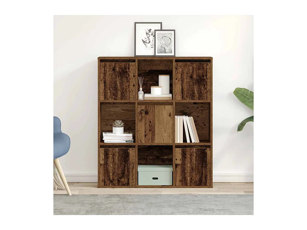 Bibliothèque vieux bois 89x24x101,5 cm bois d'ingénierie