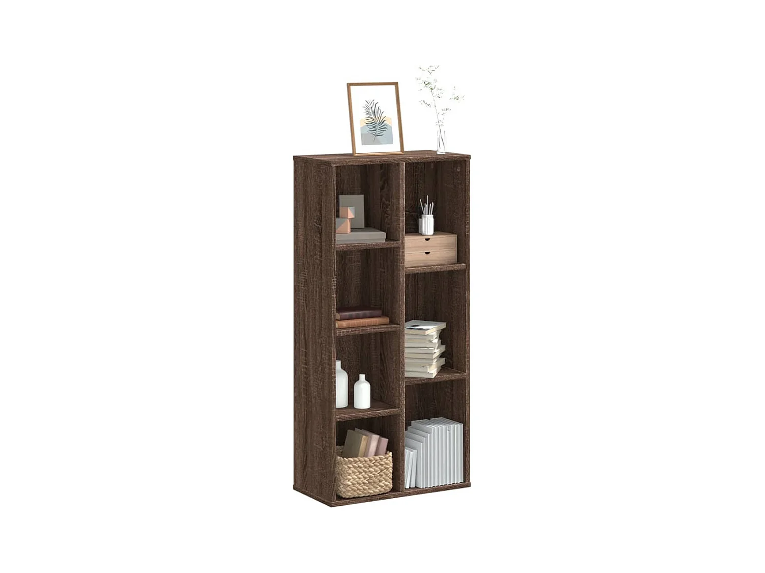 Bibliothèque chêne marron 50x25x105 cm bois d'ingénierie