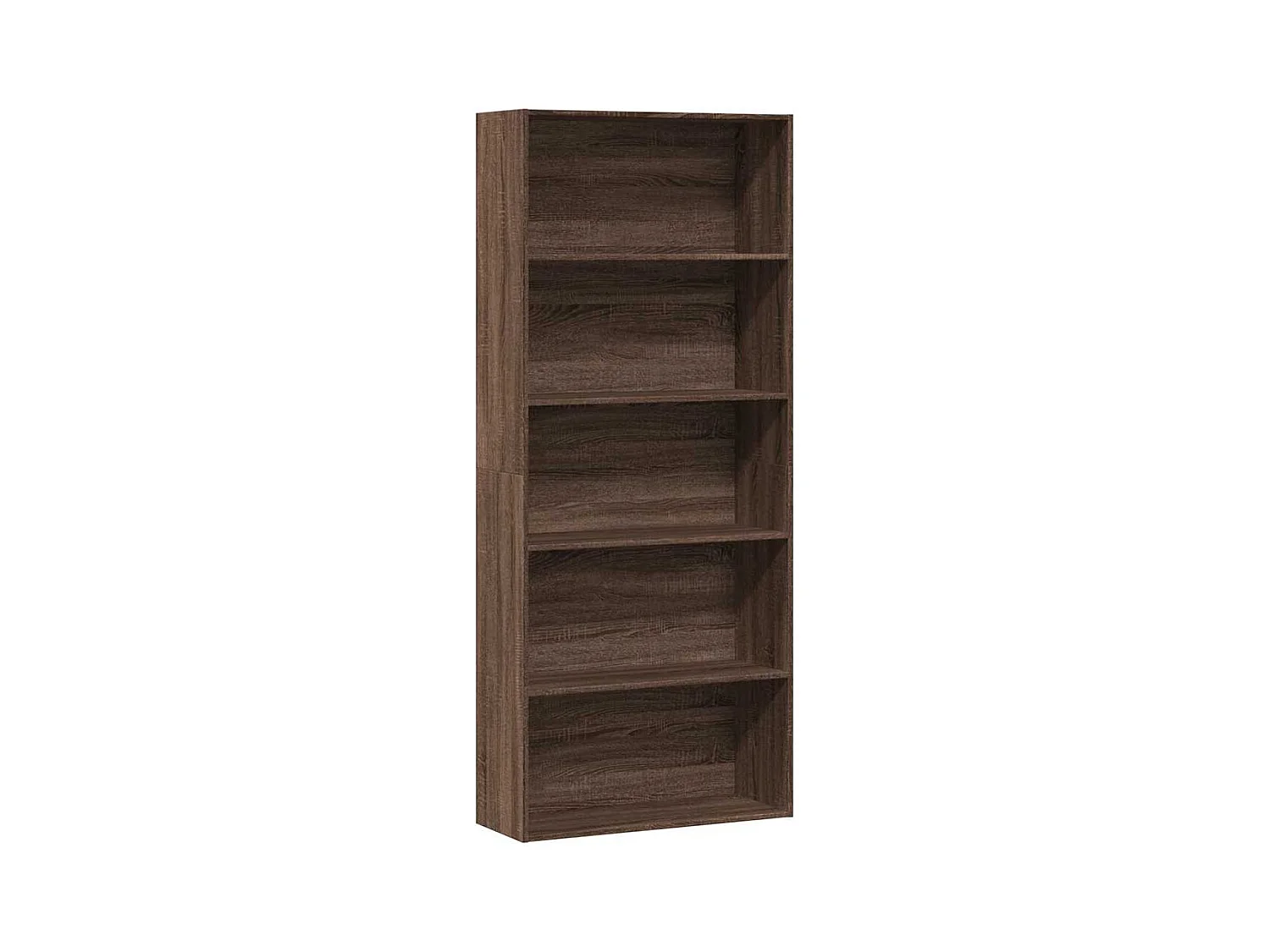 Bibliothèque chêne marron 80x30x189 cm bois d'ingénierie