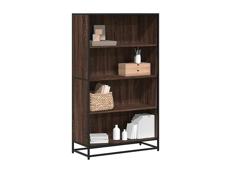 Bibliothèque chêne marron 80,5x35x139 cm bois d'ingénierie