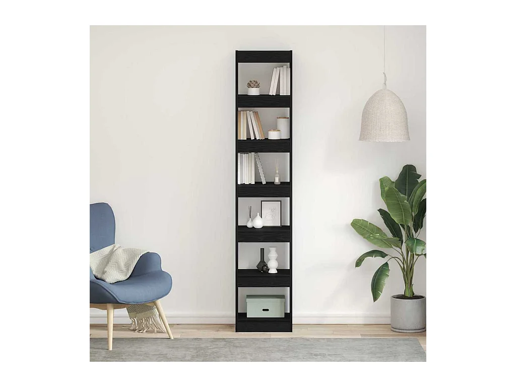 Bibliothèque Chêne noir 40 x 30 x 198 cm Bois d'ingénierie