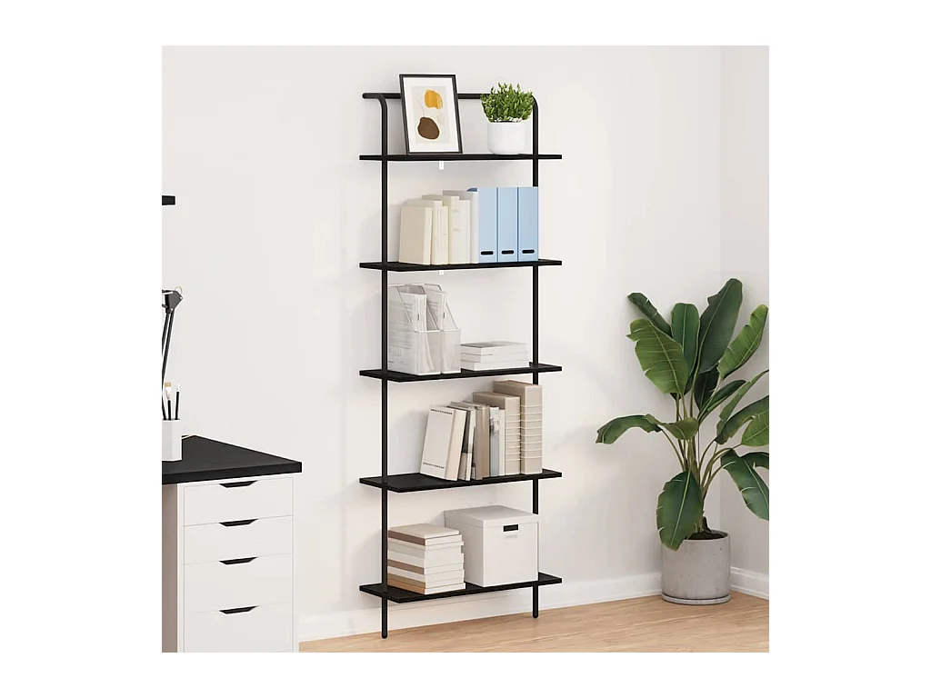 Estante de libros Roble negro 60 x 24 x 168 cm
