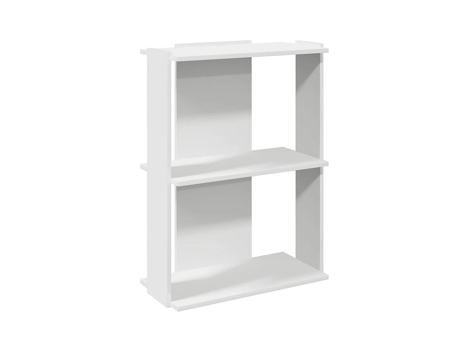 Bibliothèque à 3 niveaux blanc 60x30x80 cm bois d'ingénierie