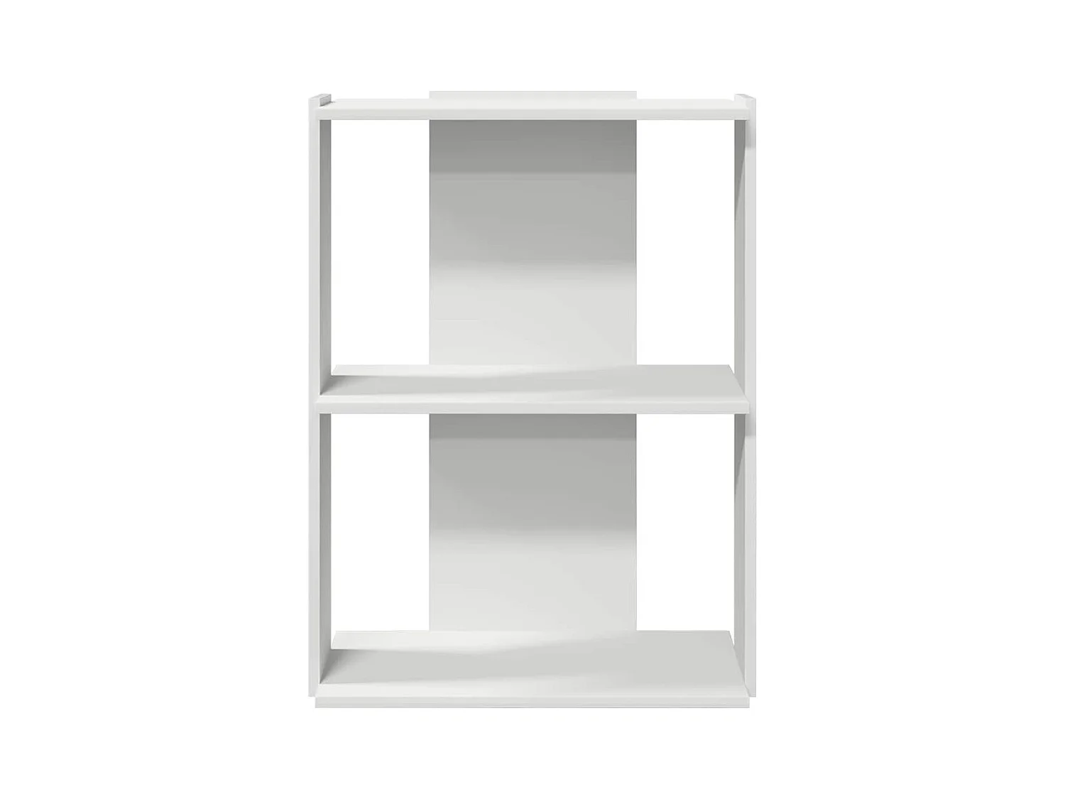 Bibliothèque à 3 niveaux blanc 60x30x80 cm bois d'ingénierie