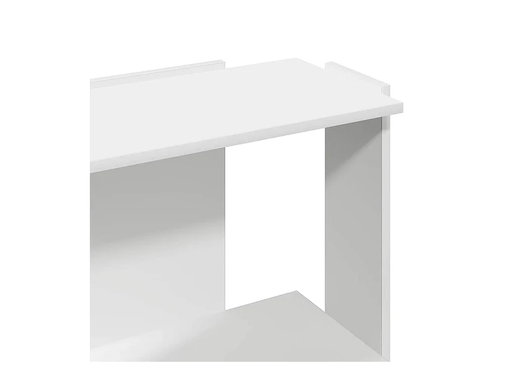 Bibliothèque à 3 niveaux blanc 60x30x80 cm bois d'ingénierie