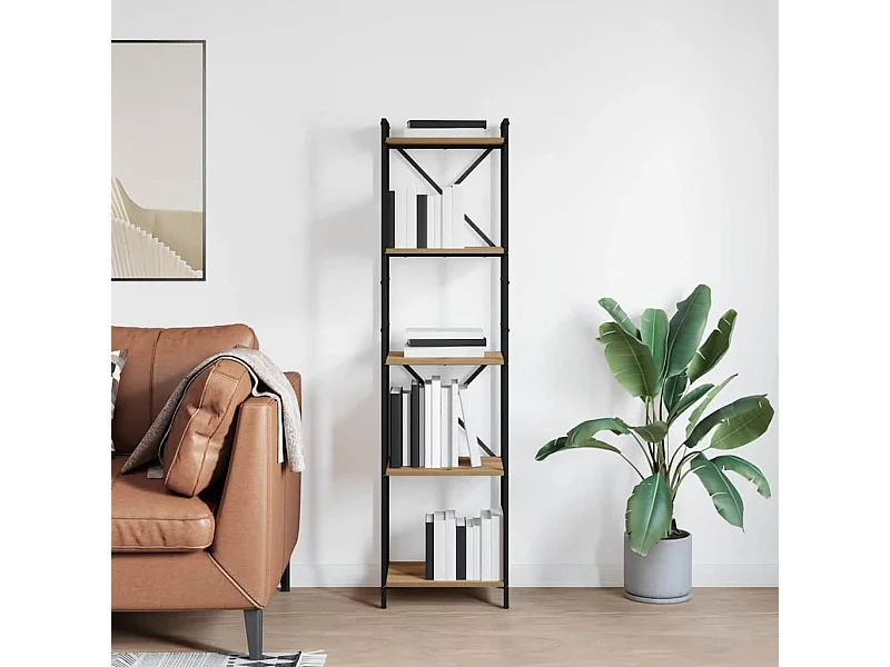 Bibliothèque chêne artisanal 40 x 30 x 153 cm Bois d'ingénierie