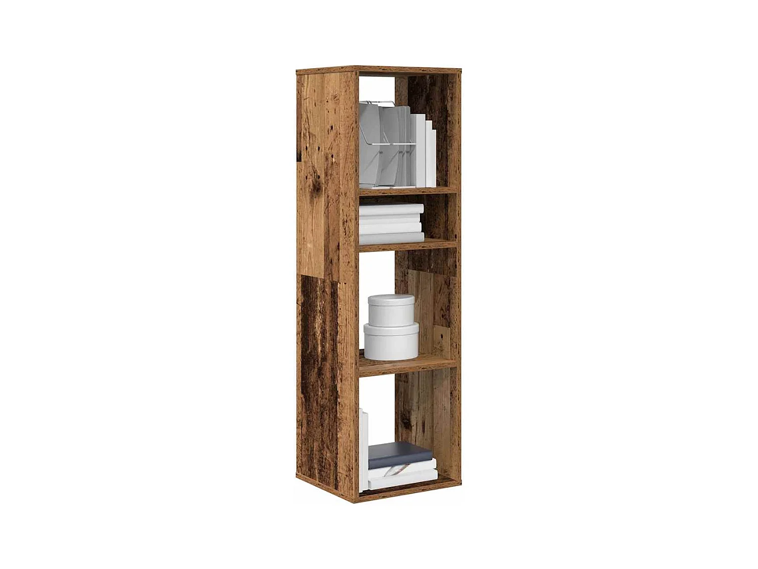Estantería madera de ingeniería envejecida 34x31x112 cm