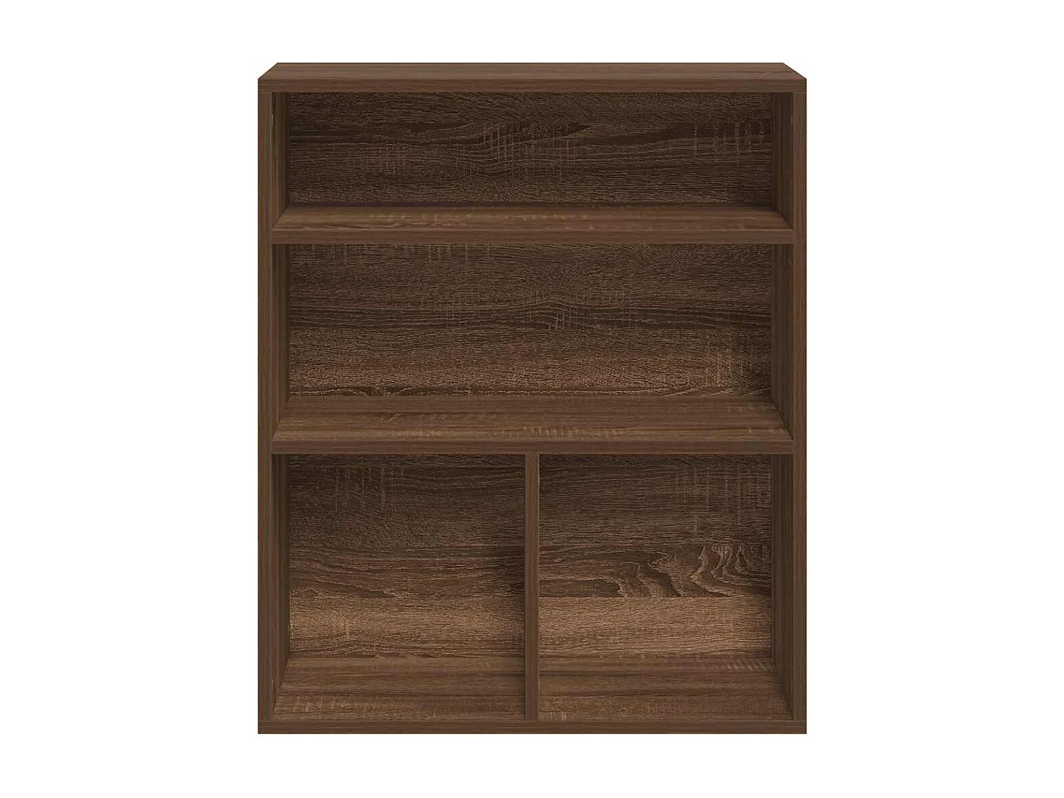 Bibliothèque chêne marron 60x30x71,5 cm bois d'ingénierie