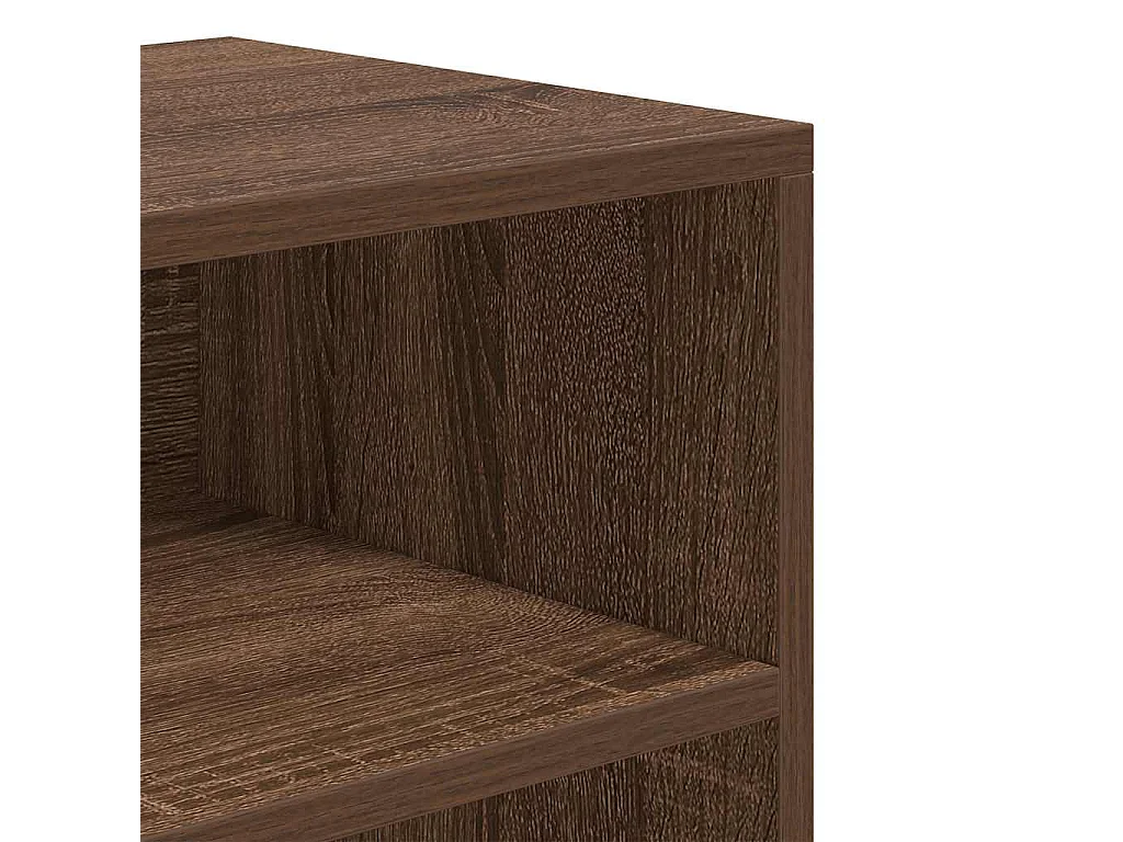 Bibliothèque chêne marron 60x30x71,5 cm bois d'ingénierie