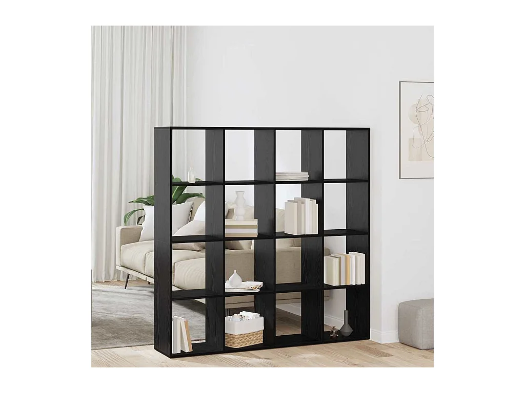 Bibliothèque Chêne noir 137.5 x 29 x 137.5 cm Bois d'ingénierie