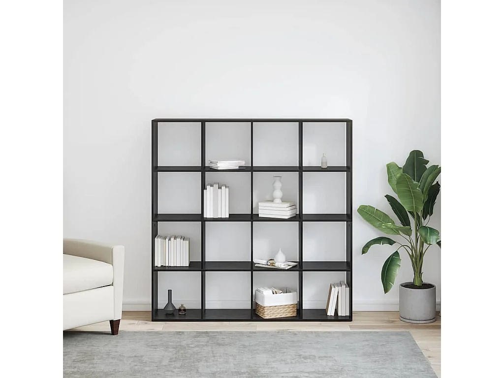 Bibliothèque Chêne noir 137.5 x 29 x 137.5 cm Bois d'ingénierie