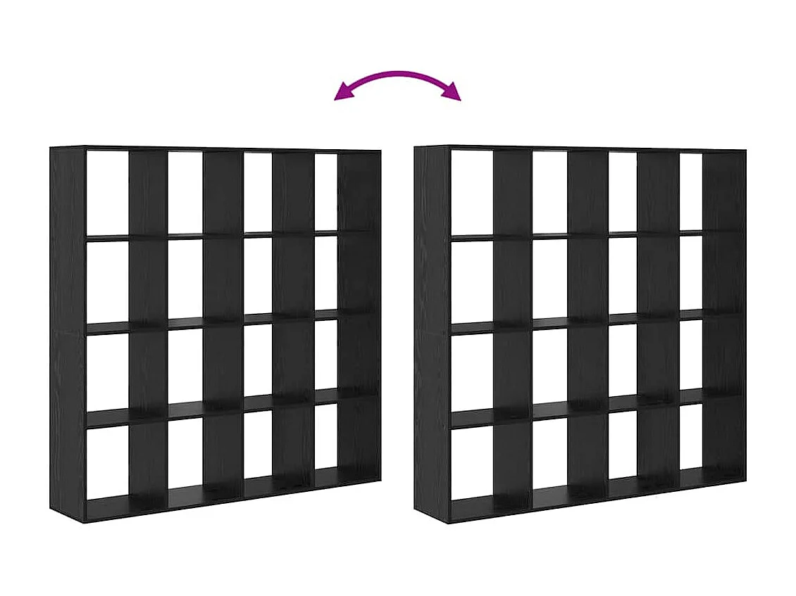 Bibliothèque Chêne noir 137.5 x 29 x 137.5 cm Bois d'ingénierie