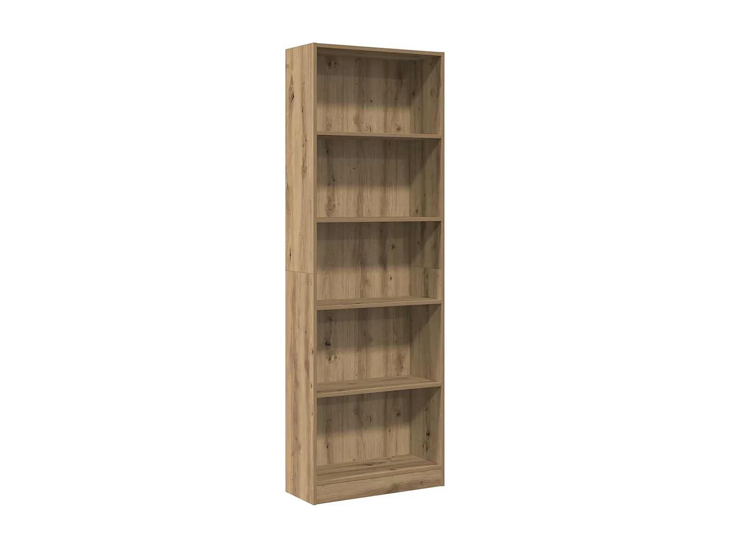 Bibliothèque chêne artisanal 60x24x176 cm bois d'ingénierie