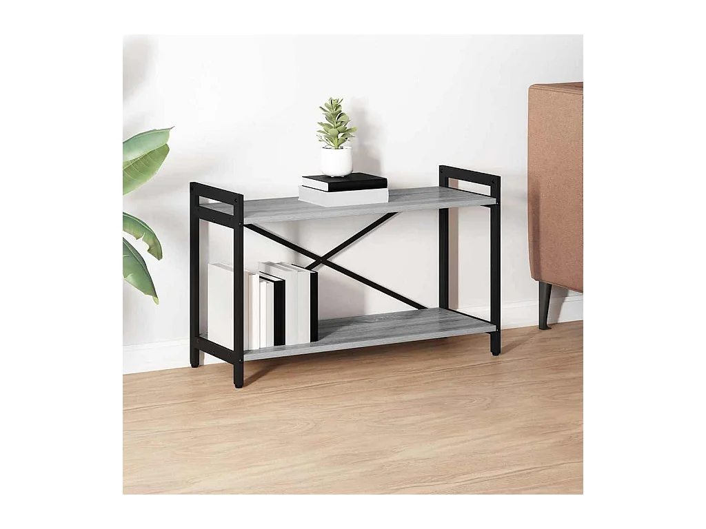Bibliothèque Sonoma gris 80 x 30 x 48.5 cm Bois d'ingénierie
