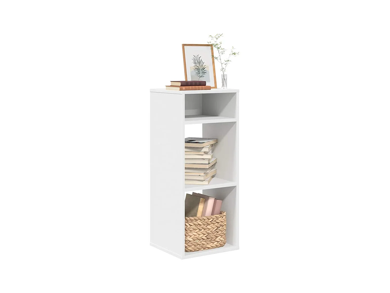 Bibliothèque blanc 34x31x80 cm bois d'ingénierie