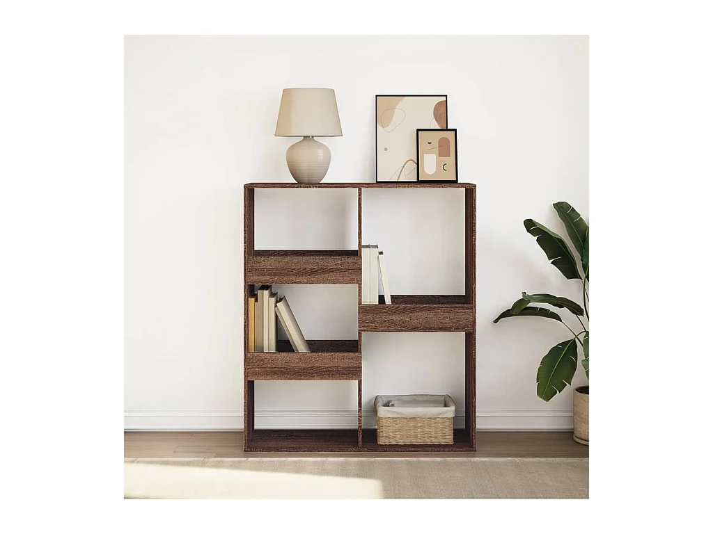 Bibliothèque/Séparateur de pièce chêne marron 100x33x115 cm
