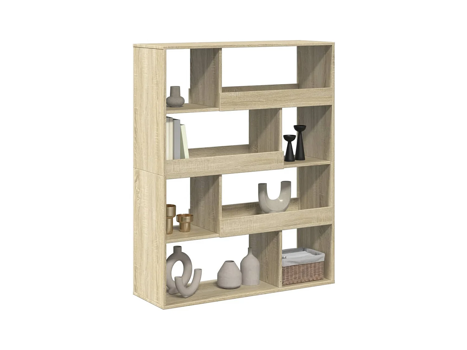 Bibliothèque chêne sonoma 100x33x125,5 cm bois d'ingénierie