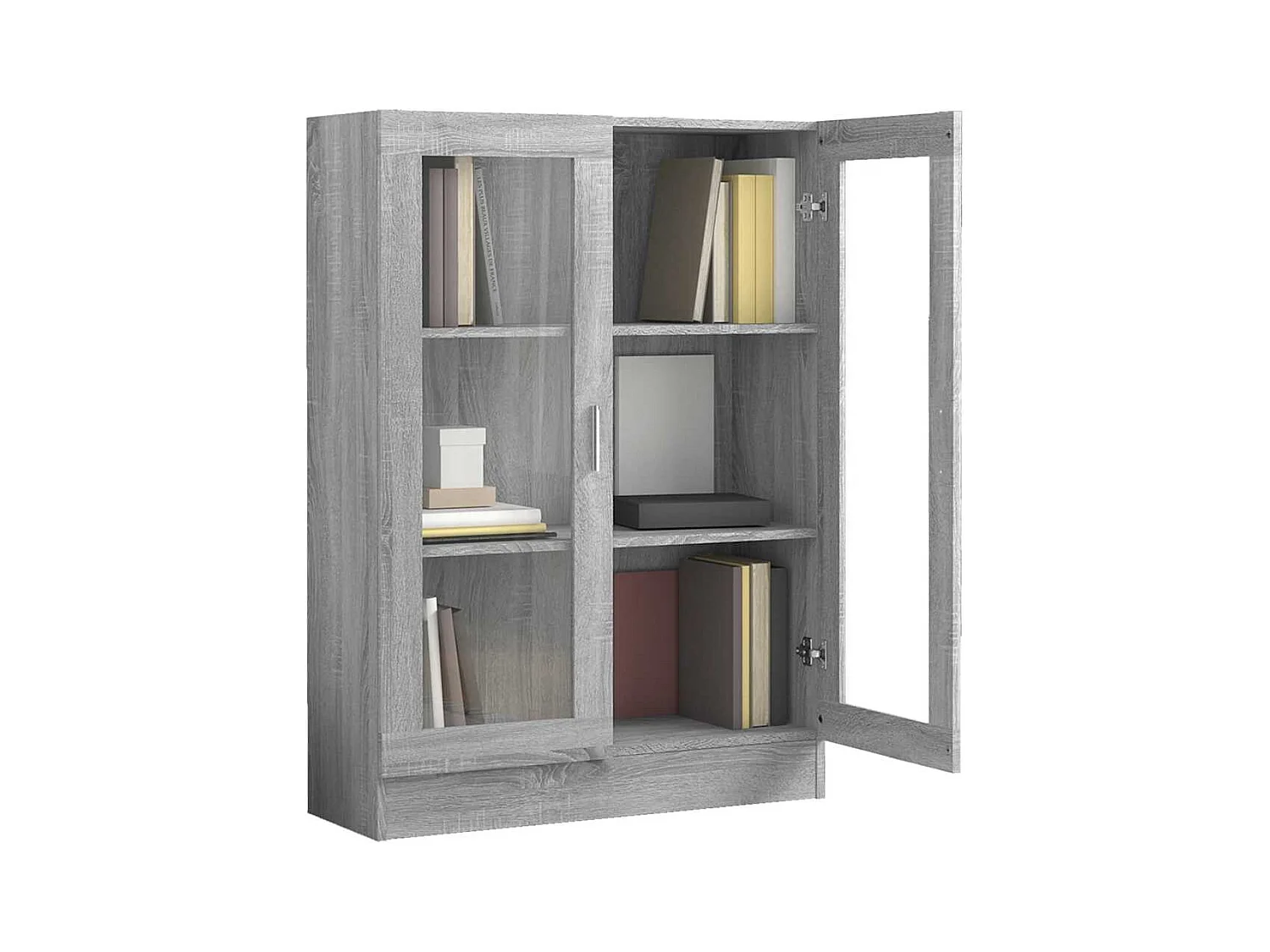 Vitrine Sonoma gris 82,5x30,5x115cm Bois d'ingénierie