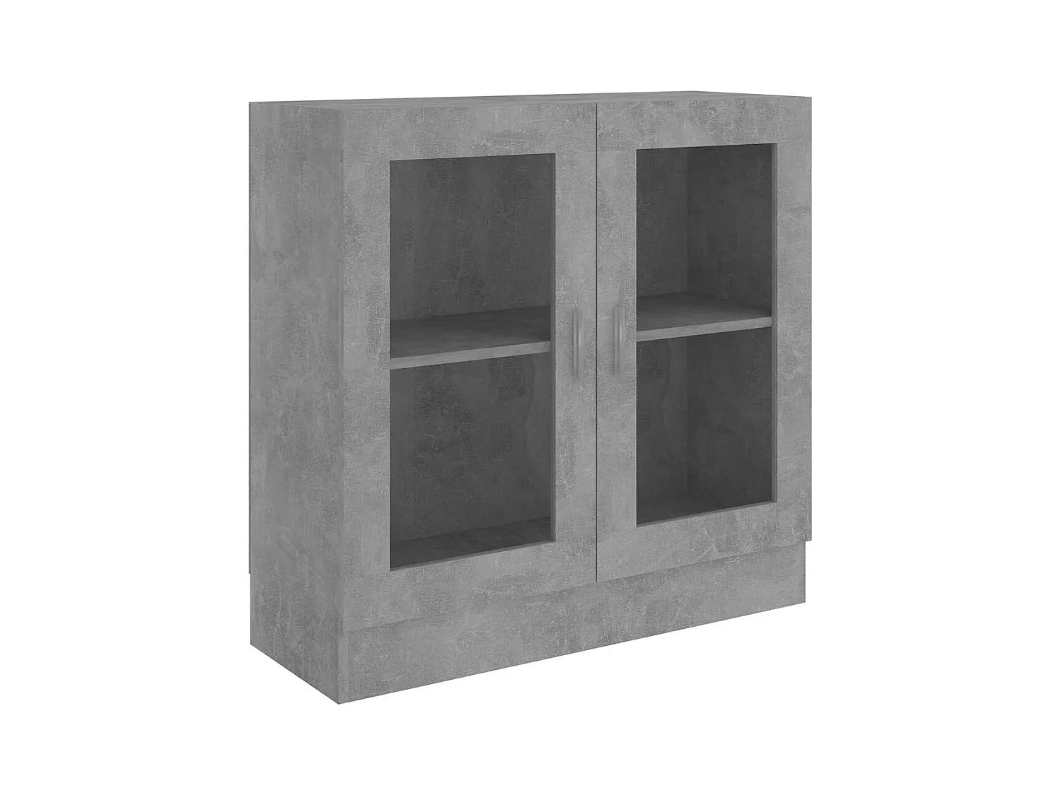 Vitrine Gris béton 82,5x30,5x80 cm Bois d'ingénierie