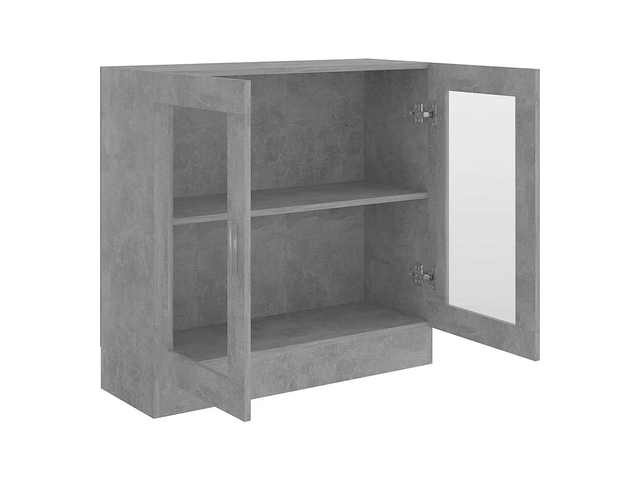 Vitrine Gris béton 82,5x30,5x80 cm Bois d'ingénierie