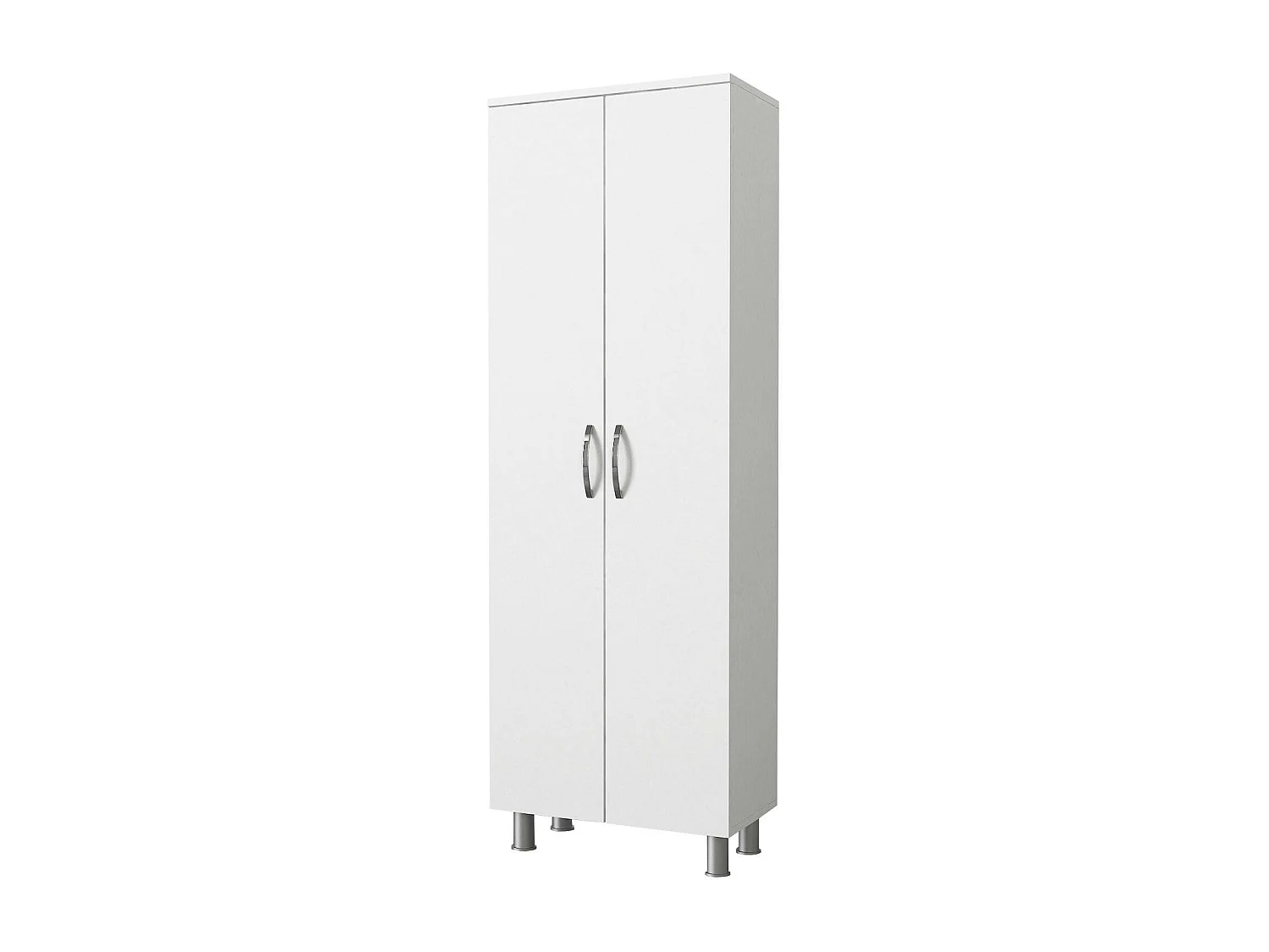 Meuble colonne salle de bains blanc 2 portes H 173, 6 cm JENA