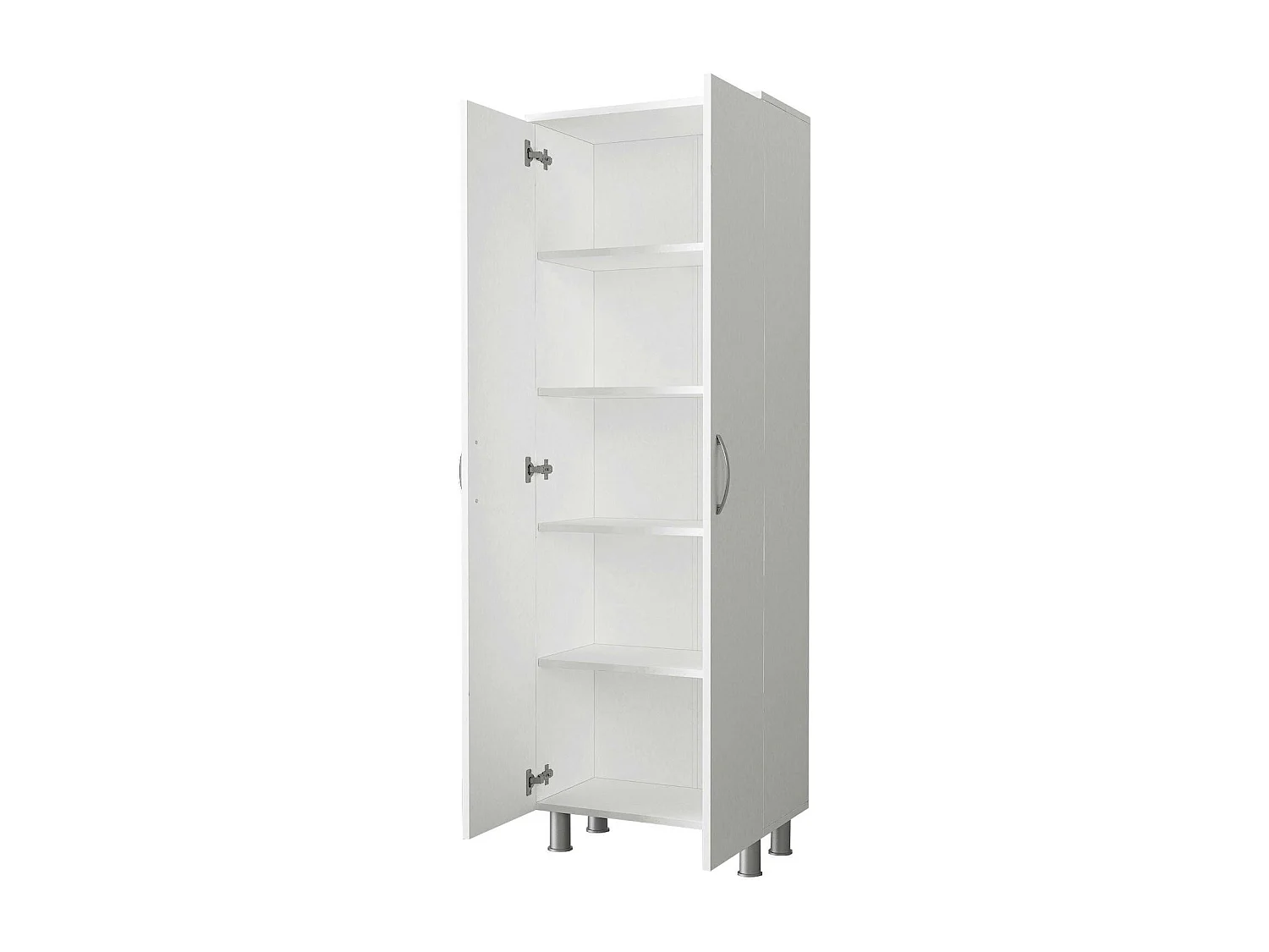 Meuble colonne salle de bains blanc 2 portes H 173, 6 cm JENA