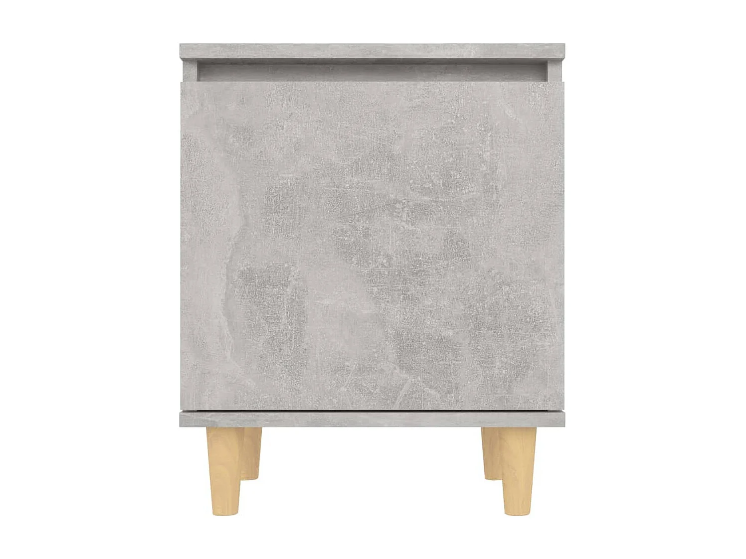 Zwolle  Mesitas de noche 2 uds patas madera gris hormigón 40x30x50 cm