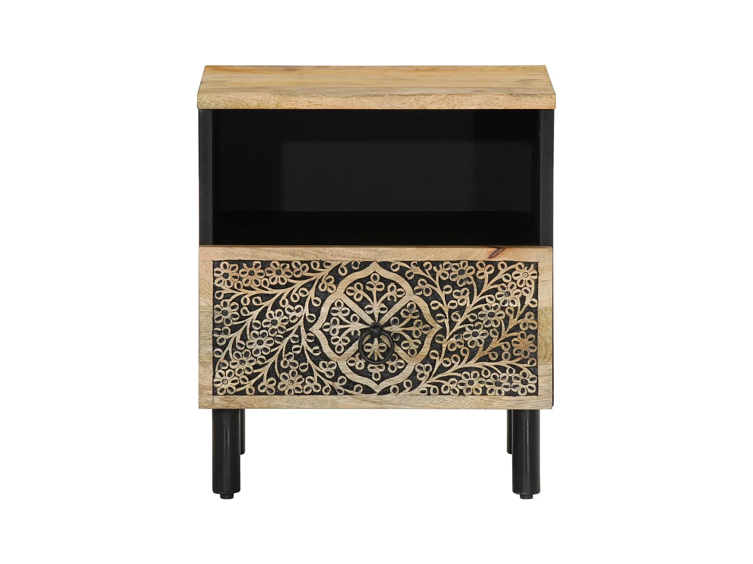 Jean-Didier  Tables de chevet 2 pcs 40x33x46 cm Bois de manguier solide