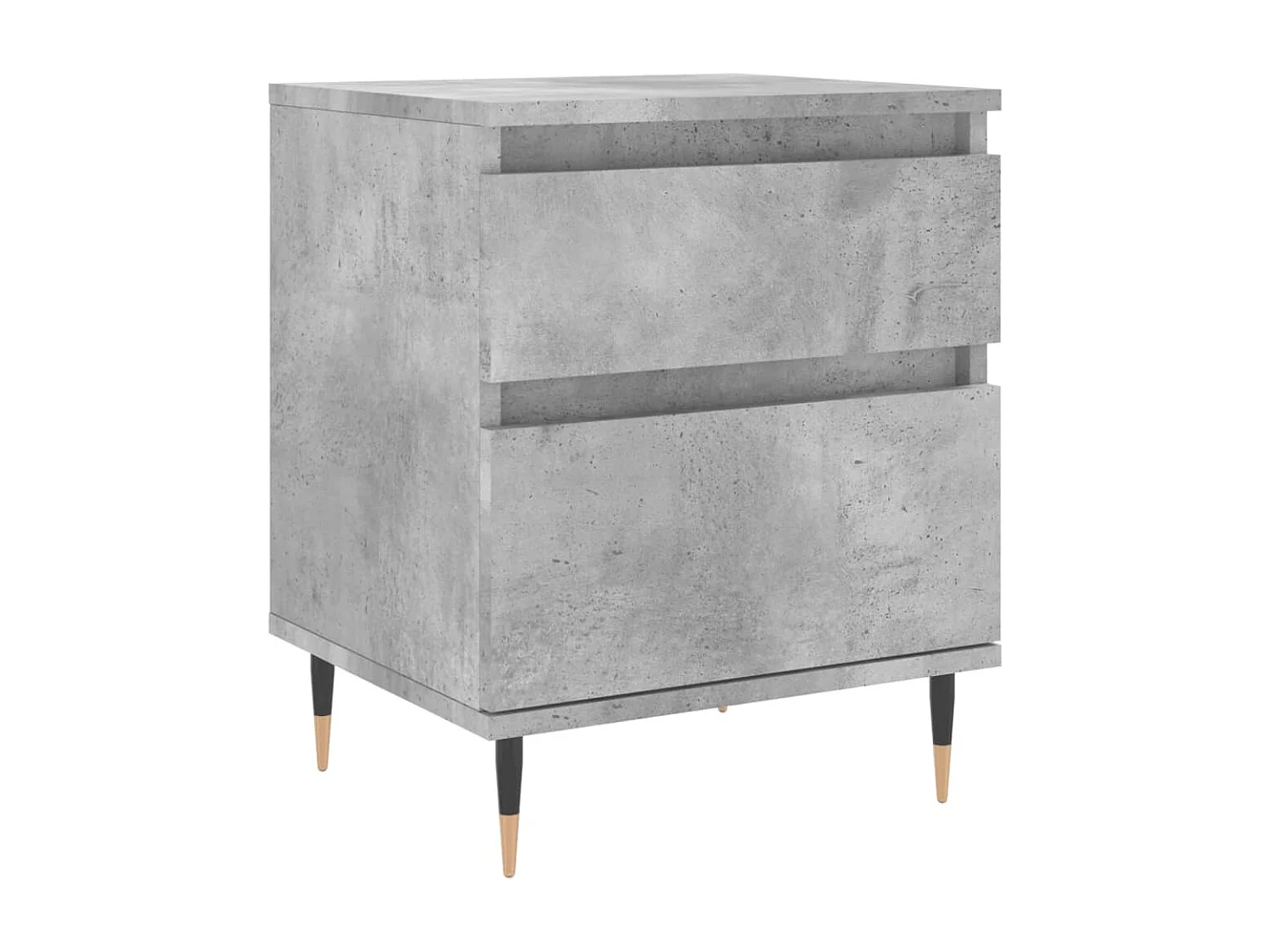 Bastiaan  Tables de chevet 2 pcs gris béton 40x35x50 cm bois d’ingénierie