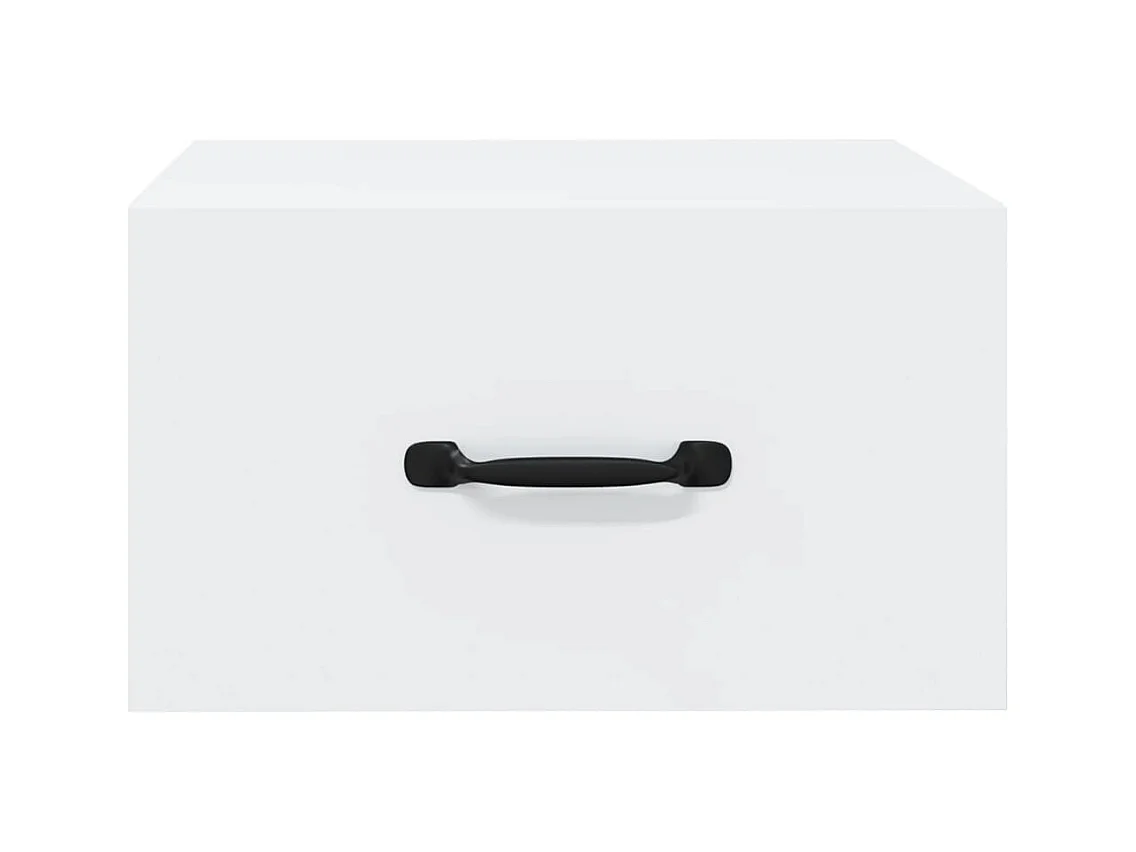 Gemma  Table de chevet murale Blanc 35x35x20 cm