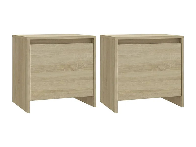 Little Rock  Nachtkastjes 2 st 45x34x44,5 cm bewerkt hout sonoma eikenkleur