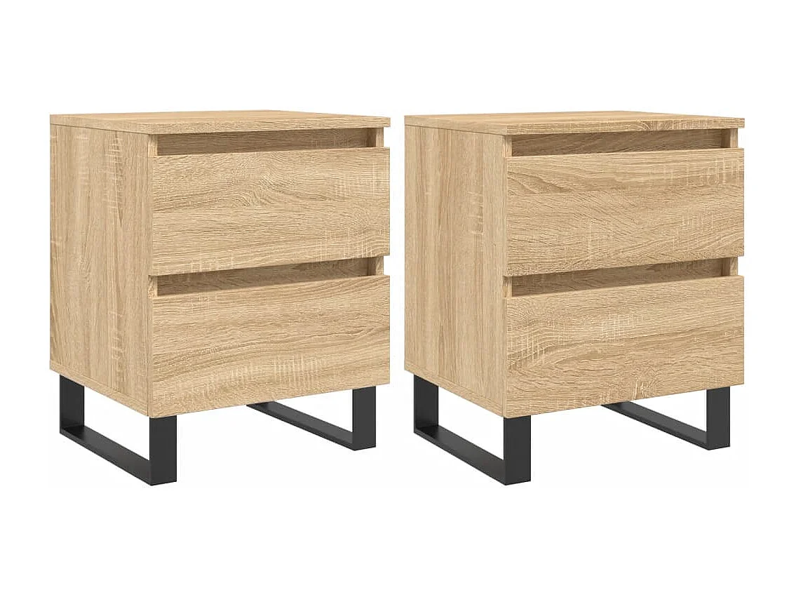Westfield  Tables de chevet 2 pcs chêne sonoma 40x35x50 cm bois ingénierie