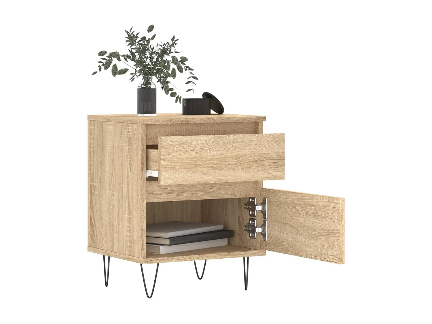 Ineke  Tables de chevet 2 pcs chêne sonoma 40x35x50 cm bois ingénierie