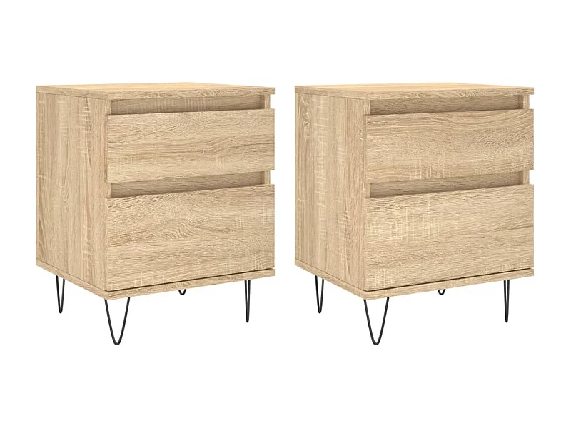 Ineke  Tables de chevet 2 pcs chêne sonoma 40x35x50 cm bois ingénierie