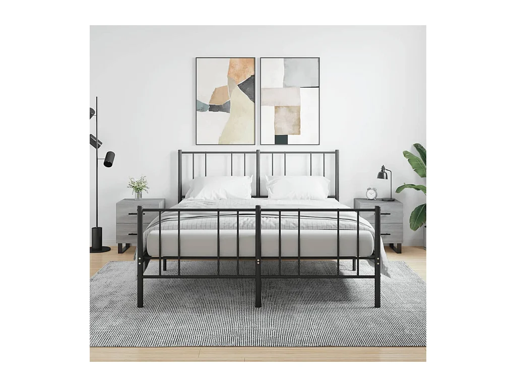 Cennet  Tables de chevet 2 pcs sonoma gris 40x35x47,5 cm