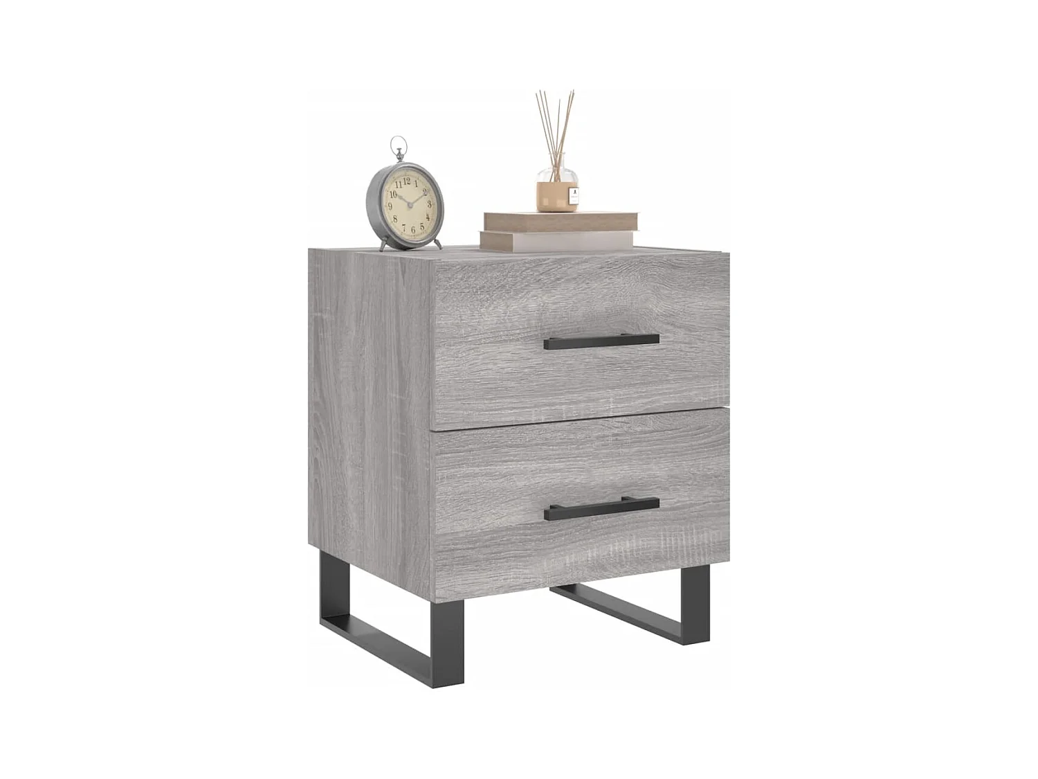 Cennet  Tables de chevet 2 pcs sonoma gris 40x35x47,5 cm