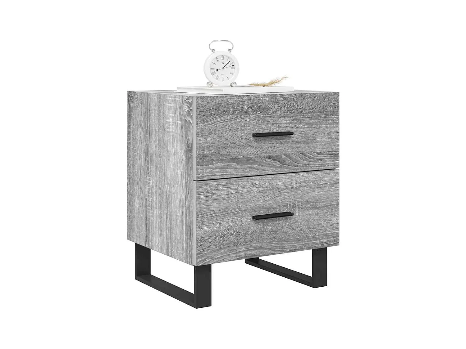 Cennet  Tables de chevet 2 pcs sonoma gris 40x35x47,5 cm