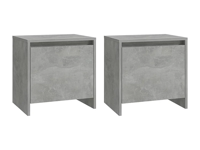 Little Rock  Tables de chevet 2pcs gris béton 45x34x44,5cm bois d’ingénierie
