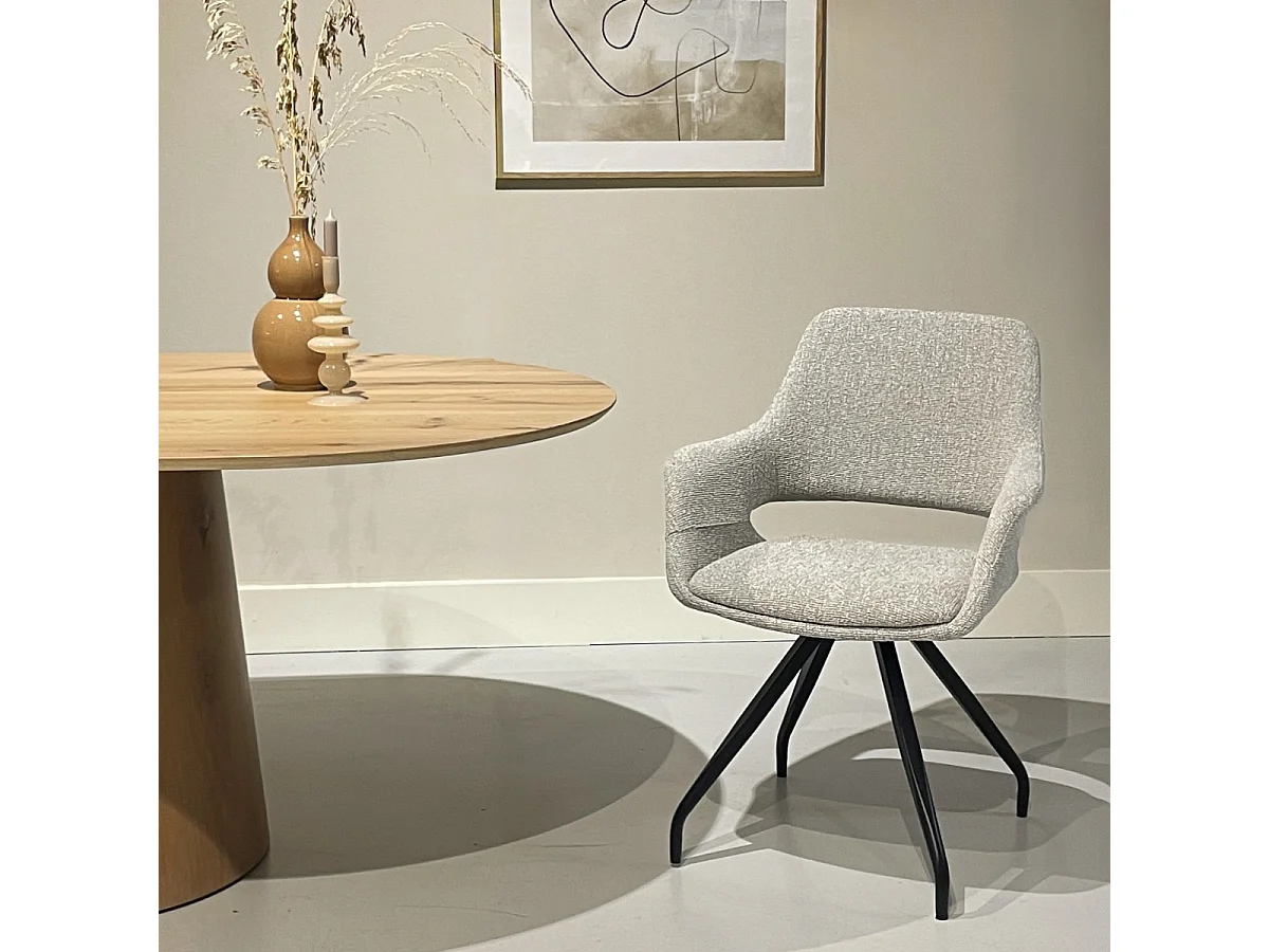 Eetkamerstoel Capp Beige Lodge Set van 2 - 61x61x88cm