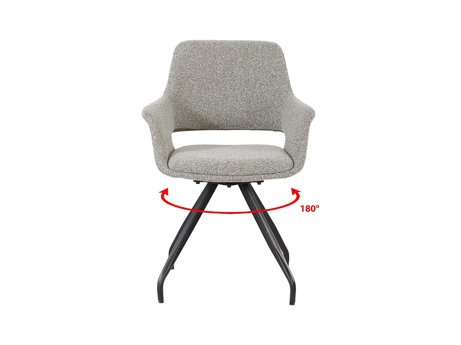 Eetkamerstoel Capp Taupe Set van 2 - 61x61x88cm