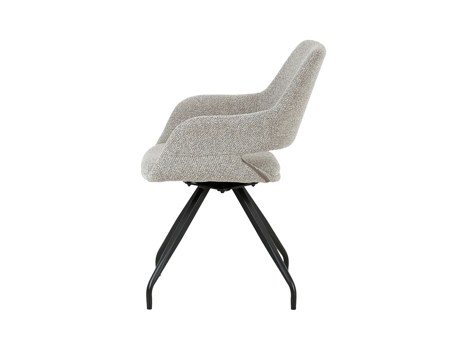 Eetkamerstoel Capp Taupe Set van 2 - 61x61x88cm