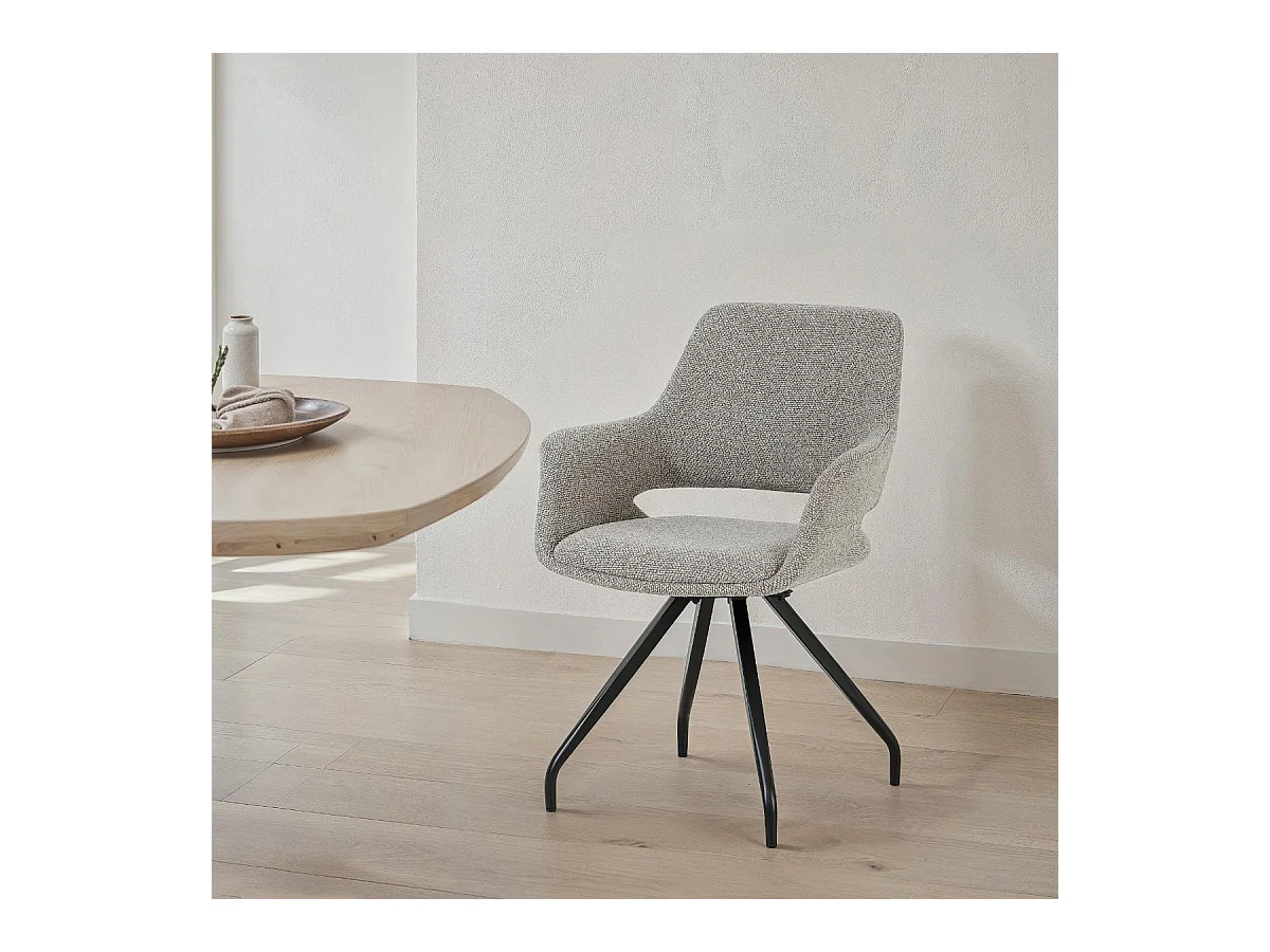 Eetkamerstoel Capp Taupe Set van 2 - 61x61x88cm